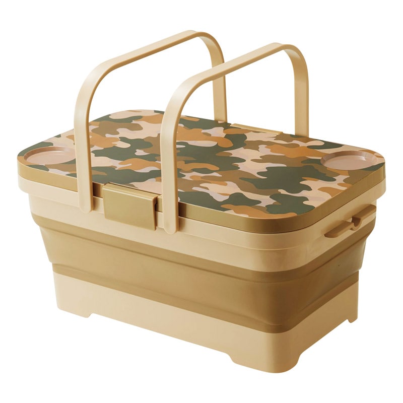 折りたたみバスケット&テーブル Milargo カーキ ／かご・バスケット 収納用品 生活雑貨 日用品・ヘルスケア ギフト プレゼント プチギフト 祝い お年賀 2026 バレンタイン プレゼント