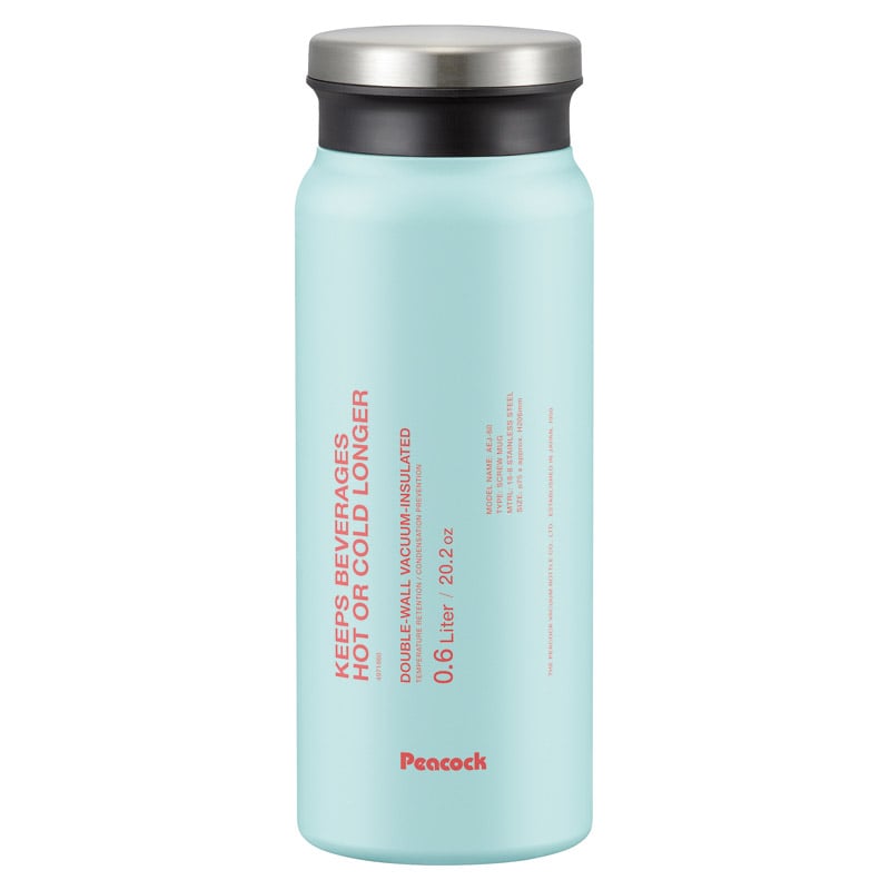 ピーコック ステンレスボトル スクリューマグタイプ 600ml ミントブルー /水筒 キッチン用品 ギフト プレゼント プチギフト 祝い お年賀 御年賀 2026 送料無料 人気 年始挨拶 バレンタイン プレゼント