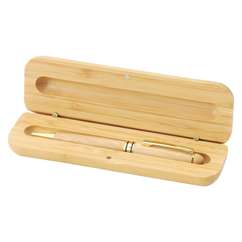 天然竹製ボールペン(ケース付) ／机上収納・整理用品 文房具・事務用品 日用品・ヘルスケア ギフト プレゼント プチギフト 祝い お年賀 御年賀 2026 送料無料 人気 年始挨拶 バレンタイン チョコ 以外 子供 友達