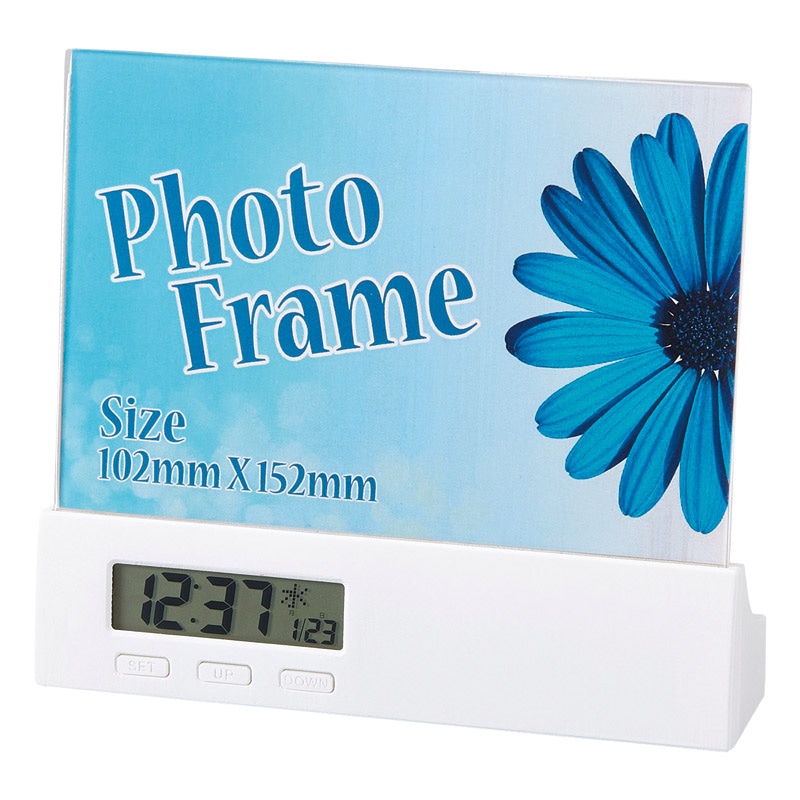 デジタル電波クロックフォトスタンド メニモ ／フォトフレーム 小物・置物 インテリア 住まい・家具 ギフト プレゼント プチギフト 祝い お年賀 御年賀 2026 送料無料 人気 年始挨拶 バレンタイン プレゼント