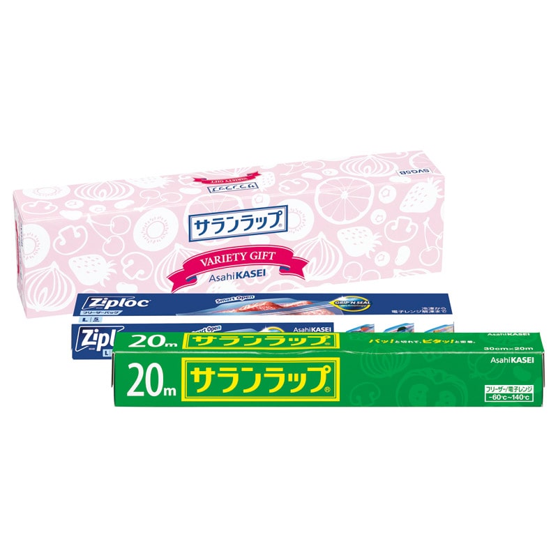 旭化成 サランラップバラエティギフト5 ／ラップ キッチン消耗品 日用消耗品 日用品・ヘルスケア ギフト プレゼント プチギフト 祝い お年賀 御年賀 2026 送料無料 人気 年始挨拶 バレンタイン プレゼント