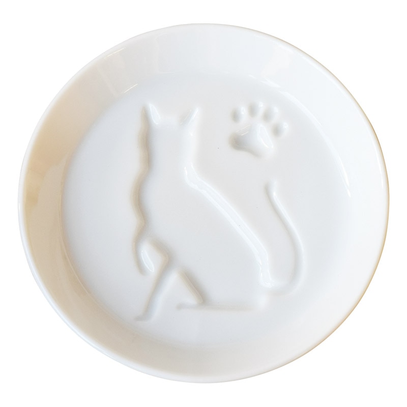 国産シルエットしょうゆ皿1P 猫 ／皿・プレート 食器 キッチン用品 ギフト プレゼント プチギフト 祝い お年賀 御年賀 2026 送料無料 人気 年始挨拶 バレンタイン チョコ 以外 子供 友達