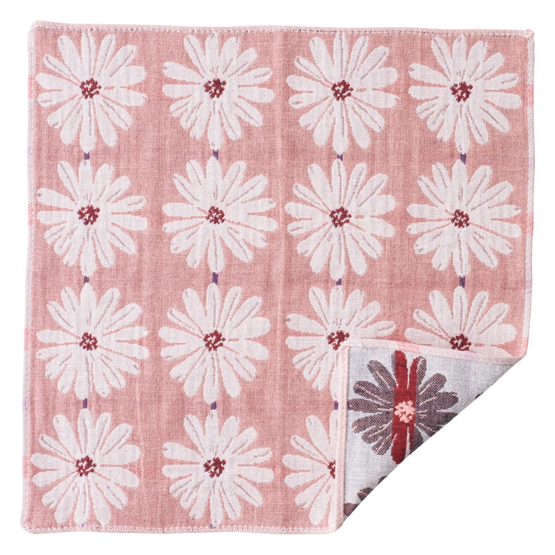 Pocchi 3重ガーゼハンカチ 白い花 ／ハンカチ・ハンドタオル バッグ・小物・雑貨 ファッション ギフト プレゼント プチギフト 祝い お年賀 御年賀 2026 送料無料 人気 年始挨拶 バレンタイン プレゼント