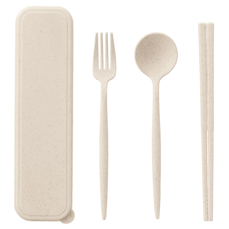 カトラリーセット麦わら入タイプロング(3点) ／カトラリーセット 箸・カトラリー キッチン用品 ギフト プレゼント プチギフト 祝い お年賀 御年賀 2026 送料無料 人気 年始挨拶 バレンタイン プレゼント