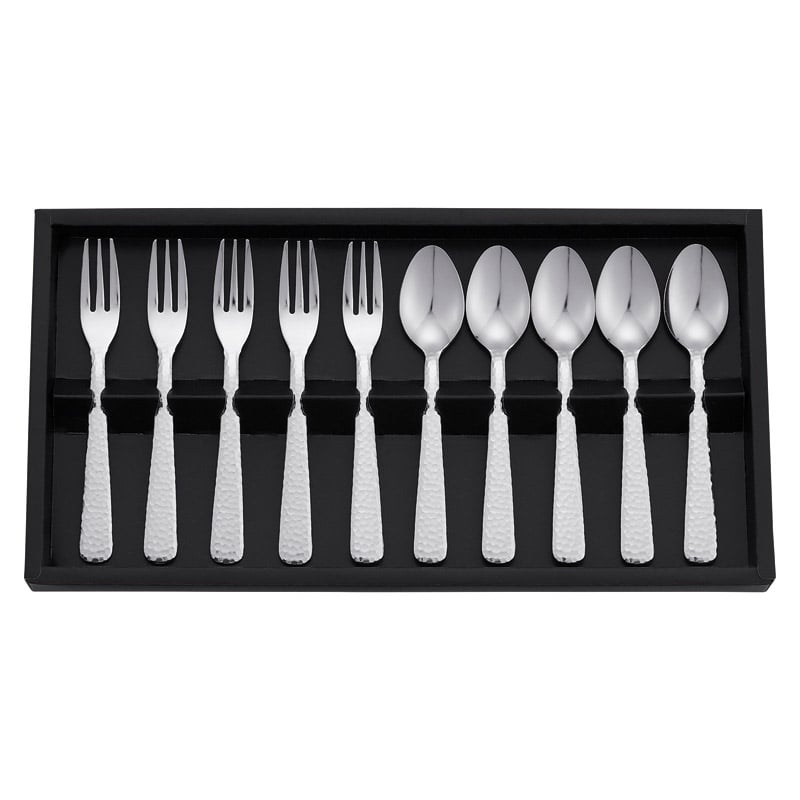 燕匠一(つばめしょういち) 鎚目スプーンフォーク10P ／カトラリーセット 箸・カトラリー キッチン用品 ギフト プレゼント プチギフト 祝い お年賀 御年賀 2026 送料無料 人気 年始挨拶 バレンタイン プレゼント