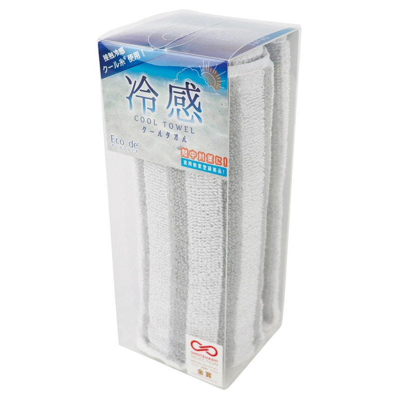 Eco de クール パイルクールマフラー クールボーダー グレー ／マフラー・スカーフ バッグ・小物・雑貨 ファッション ギフト プレゼント プチギフト 祝い お年賀 2026 バレンタイン プレゼント