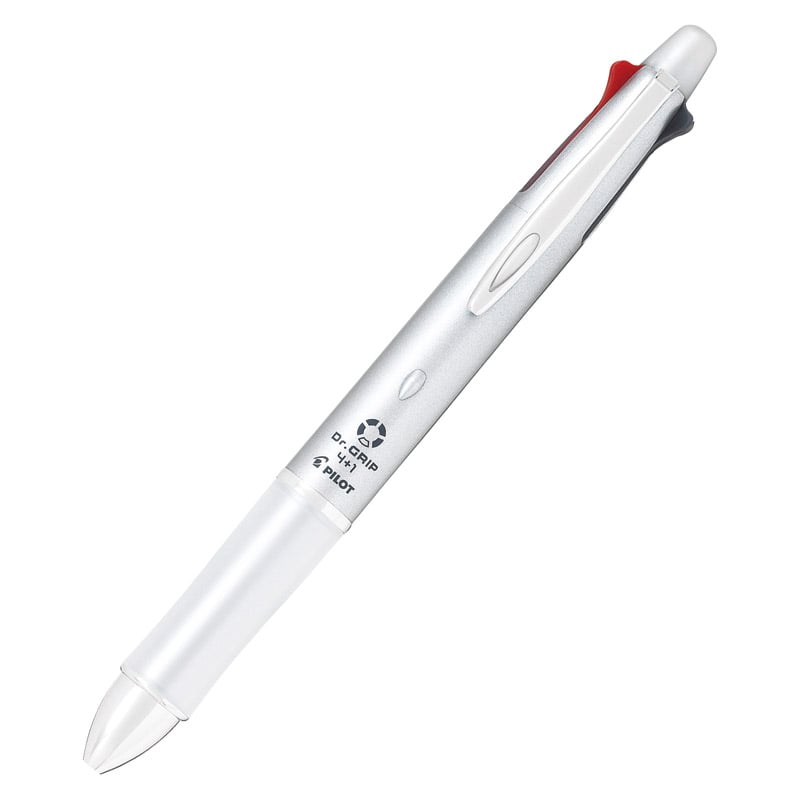 ドクターグリップ4+1 シルバー ／ボールペン 筆記具 文房具・事務用品 日用品・ヘルスケア ギフト プレゼント プチギフト 祝い お年賀 御年賀 2026 送料無料 人気 年始挨拶 バレンタイン プレゼント