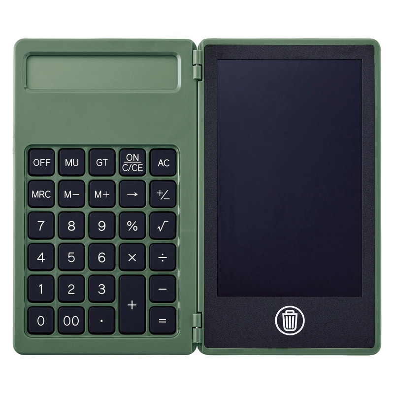 電卓付き電子メモ(4.4インチ) オリーブ /デジタルメモ 電卓・デジタル文具 家電 ギフト プレゼント プチギフト 祝い お年賀 御年賀 2026 送料無料 人気 年始挨拶 バレンタイン チョコ 以外 子供 友達