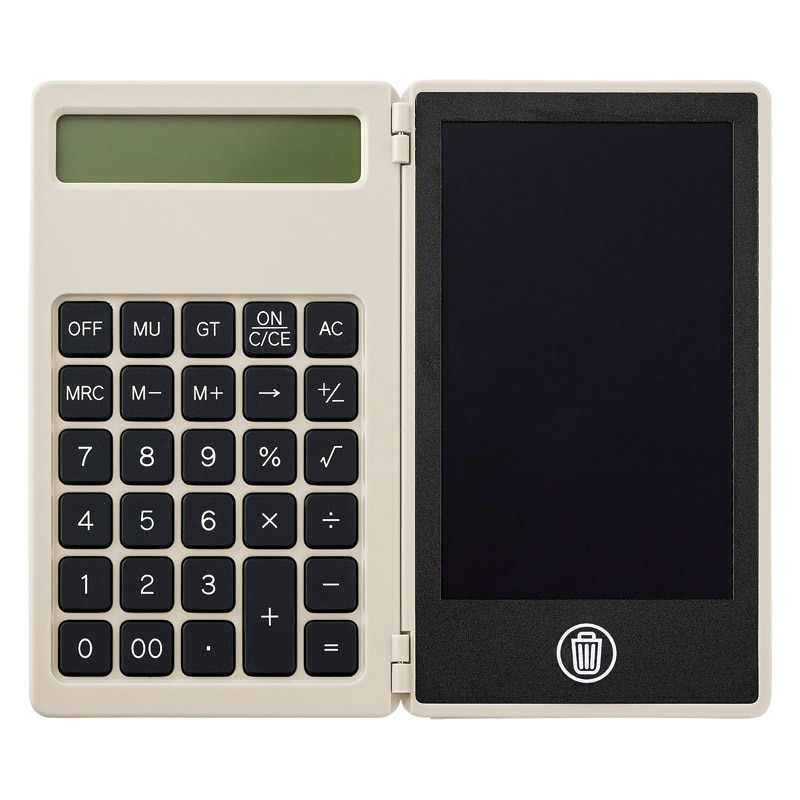 電卓付き電子メモ(4.4インチ) グレージュ /デジタルメモ 電卓・デジタル文具 家電 ギフト プレゼント プチギフト 祝い お年賀 御年賀 2026 送料無料 人気 年始挨拶 バレンタイン チョコ 以外 子供 友達