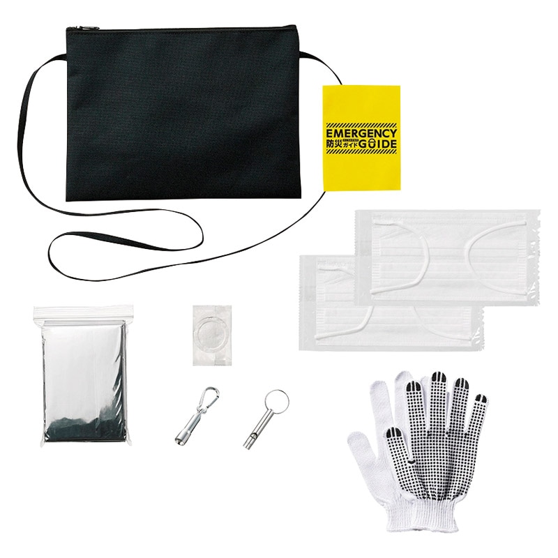 防災緊急8点セット サコッシュタイプ ／防災セット・非常用持ちだし袋 防災関連グッズ 日用品・ヘルスケア ギフト プレゼント プチギフト 祝い お年賀 御年賀 2026 送料無料 人気 年始挨拶 バレンタイン プレゼント