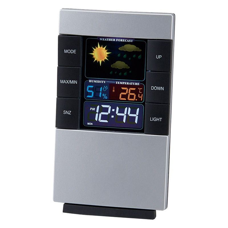 カラーウェザーインフォクロック(音･振動センサー付) ／置き時計 置き時計・掛け時計 インテリア 住まい・家具 ギフト プレゼント プチギフト 祝い お年賀 2026 バレンタイン プレゼント