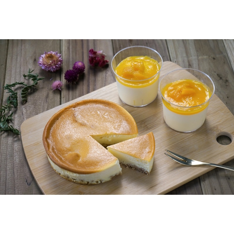 乳蔵 ベイクドチーズケーキ・マンゴープリン