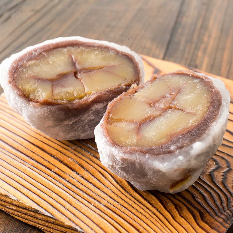 新杵堂 まるごと渋皮栗大福8個入／大福 和菓子 スイーツ・お菓子 食品 送料無料 取り寄せ グルメ 産地直送 センター スイーツ バレンタイン チョコ 以外 子供 友達 ホワイトデー お返し 人気 カード