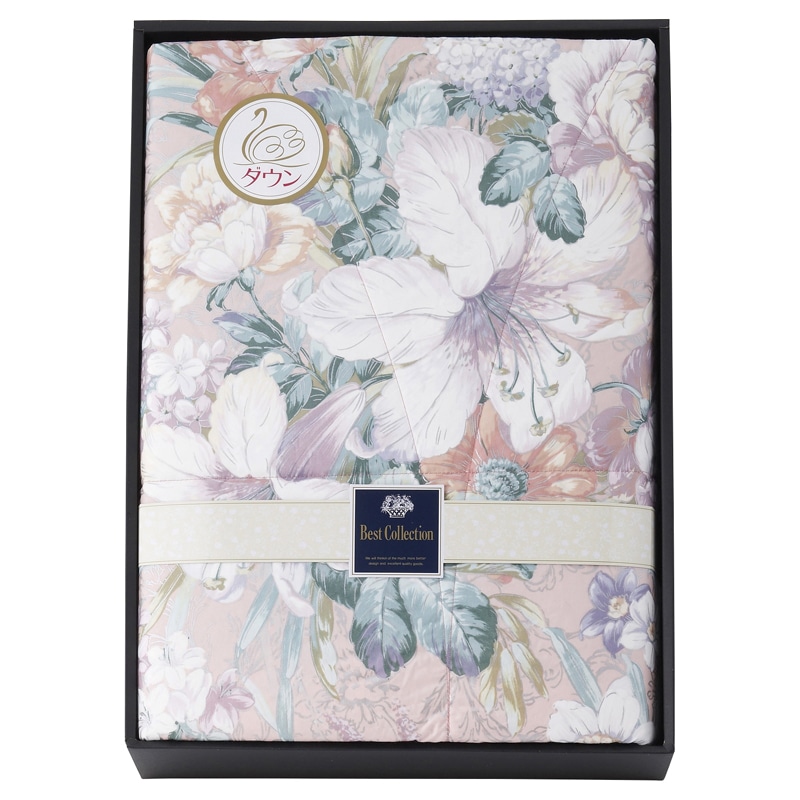 ダウン50%入り 日本製羽毛肌掛けふとん ピンク /プレゼント ギフト 掛け布団 寝具 住まい・家具 お歳暮 お年賀 クリスマス ギフト