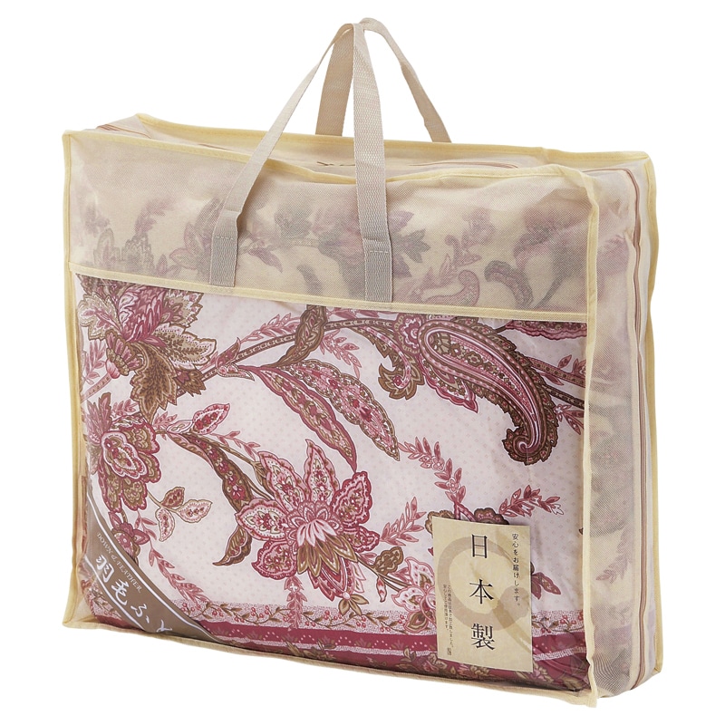 日本製 羽毛肌掛けふとん ピンク /プレゼント ギフト 掛け布団 寝具 住まい・家具 お歳暮 お年賀 クリスマス ギフト