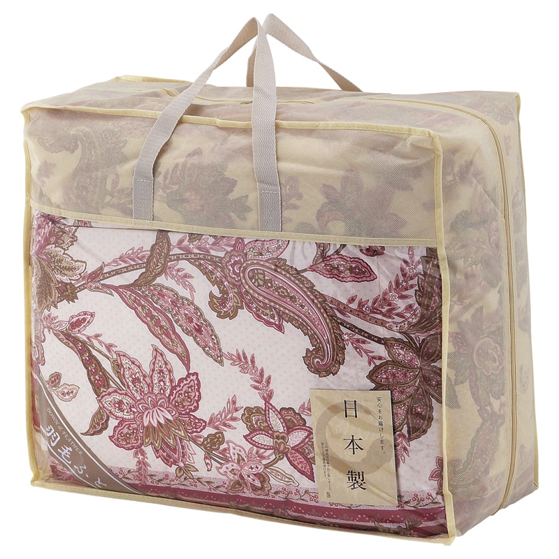 日本製 羽毛ふとん ピンク /プレゼント ギフト 掛け布団 寝具 住まい・家具 お歳暮 お年賀 クリスマス ギフト