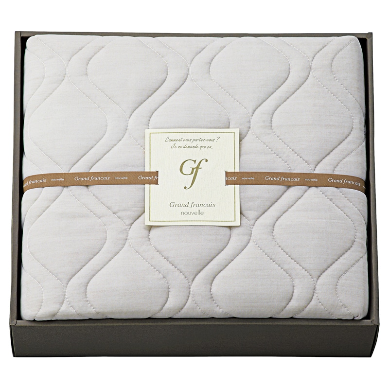 グランフランセヌーベル クール接触冷感敷パット グレージュ /プレゼント ギフト ベッドパッド・敷きパッド 寝具 住まい・家具 お歳暮 お年賀 クリスマス ギフト
