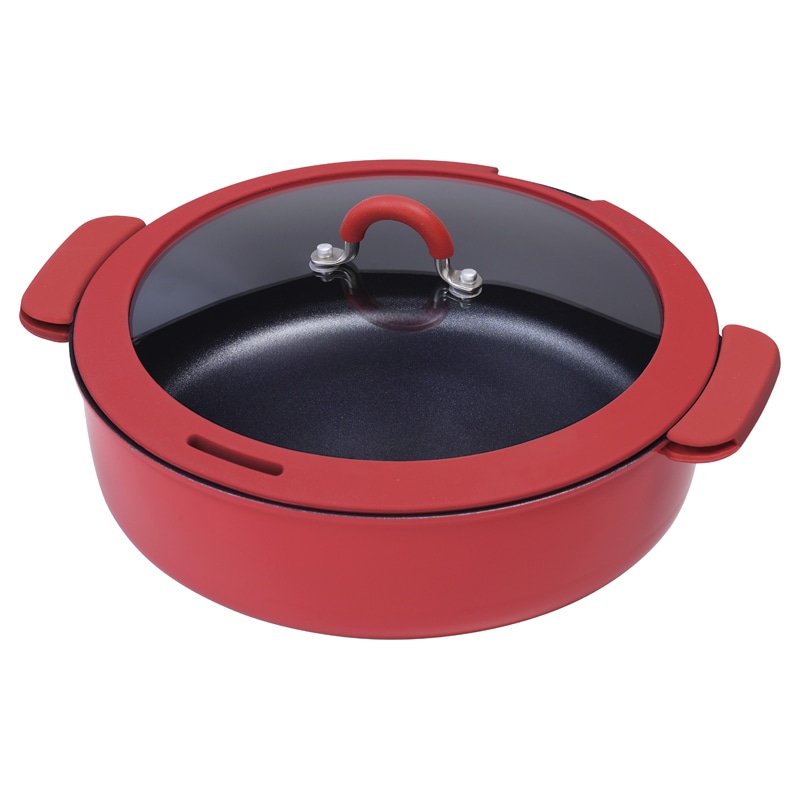 ToMay IH対応2WAYマルチパン24cm レッド ／プレゼント ギフト 鍋 調理器具 キッチン用品 お歳暮 お年賀 クリスマス ギフト