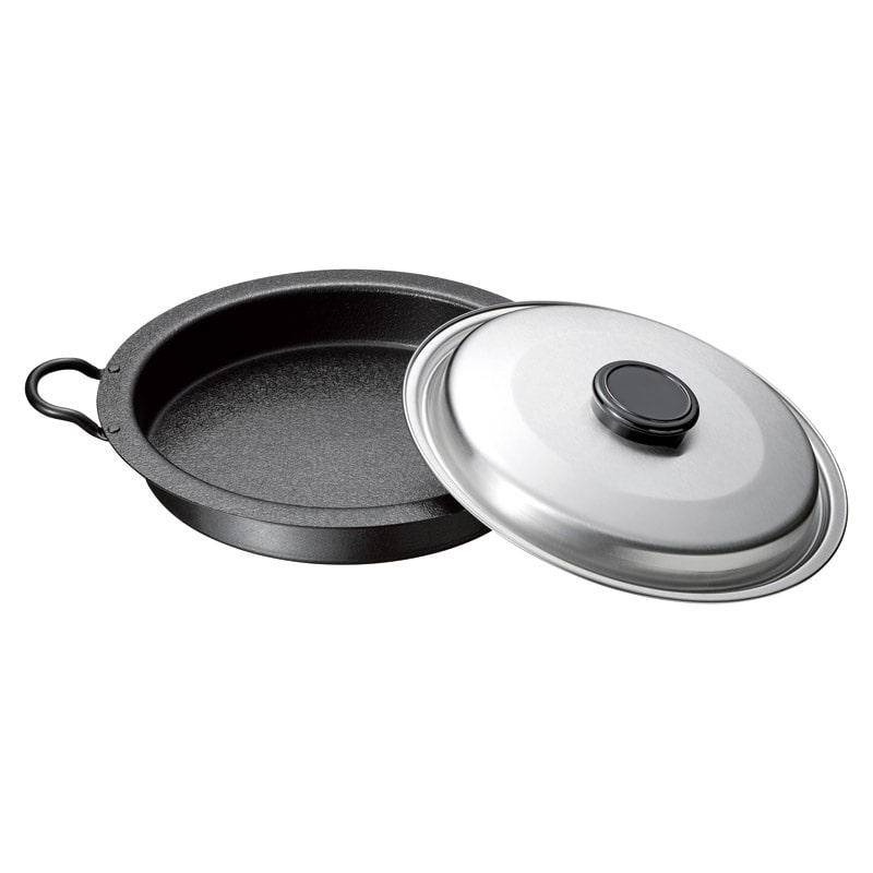 燕三 IH対応鉄焼肉･餃子鍋26cm(蓋付) ／プレゼント ギフト 鍋 調理器具 キッチン用品 お歳暮 お年賀 クリスマス ギフト