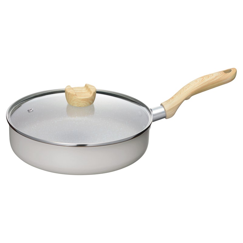 ホペア IH対応マーブルワイドパン24cm(ガラス蓋付) ／プレゼント ギフト フライパン 調理器具 キッチン用品 お歳暮 お年賀 クリスマス ギフト