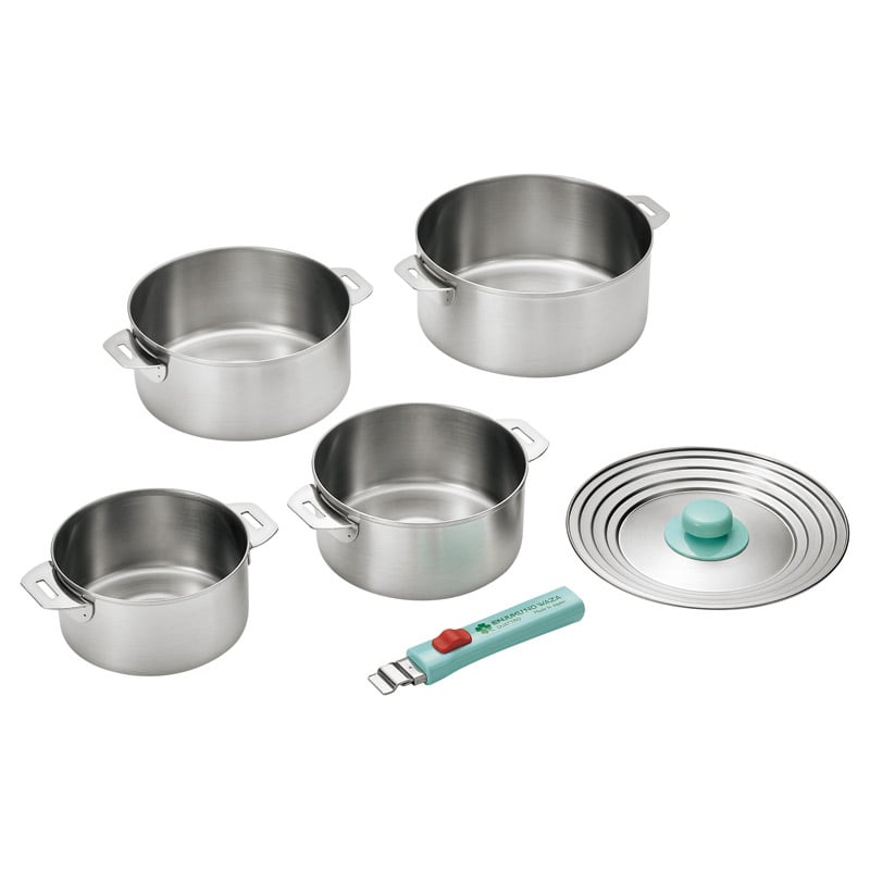 燕熟の技 ハンドル着脱式鍋4点セット ／プレゼント ギフト 両手鍋 鍋 調理器具 キッチン用品 お歳暮 お年賀 クリスマス ギフト