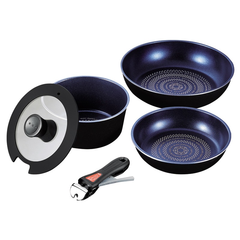 ルクスパン ブルーダイヤモンドコートIH対応クックウェア5点セット ／プレゼント ギフト 鍋 調理器具 キッチン用品 お歳暮 お年賀 クリスマス ギフト