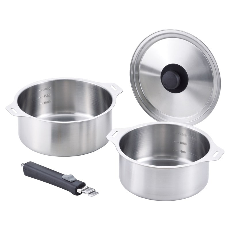 燕三 IH対応着脱式鍋18･20cmセット ／プレゼント ギフト 鍋 調理器具 キッチン用品 お歳暮 お年賀 クリスマス ギフト