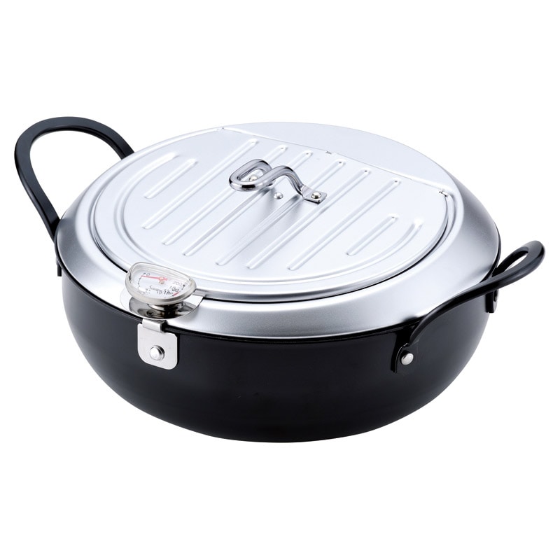 燕三条発いいもの小路IH対応鉄製蓋付天ぷら鍋24cm ／プレゼント ギフト 鍋 調理器具 キッチン用品 お歳暮 お年賀 クリスマス ギフト