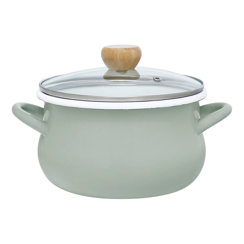 ストクック IH対応ホーロークッキングポット20cm グリーン ／プレゼント ギフト 両手鍋 鍋 調理器具 キッチン用品 お歳暮 お年賀 クリスマス ギフト