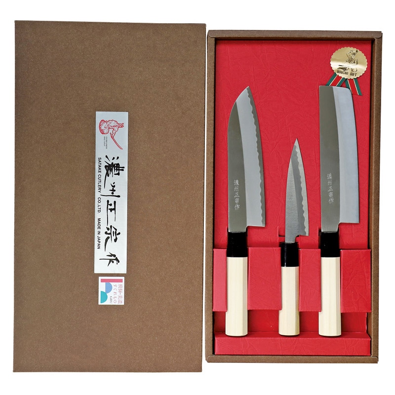 飛騨･美濃すぐれもの 鋼和包丁3点セット ／プレゼント ギフト 包丁セット 包丁・ナイフ 調理器具 キッチン用品 お歳暮 お年賀 クリスマス ギフト