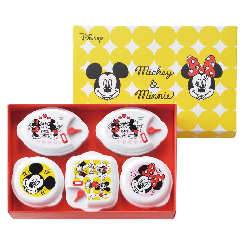 ミッキー&ミニー ポップトーン 電子レンジ容器5PC ／プレゼント ギフト 保存容器・キャニスター 保存容器・調味料入れ キッチン用品 お歳暮 お年賀 クリスマス ギフト