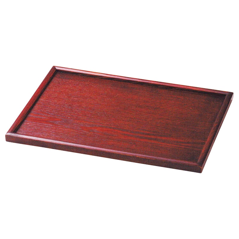 山中塗 ノンスリップ 13.0長角盆 摺り ／プレゼント ギフト お盆・トレー 配膳用品・キッチンファブリック キッチン用品 お歳暮 お年賀 クリスマス ギフト