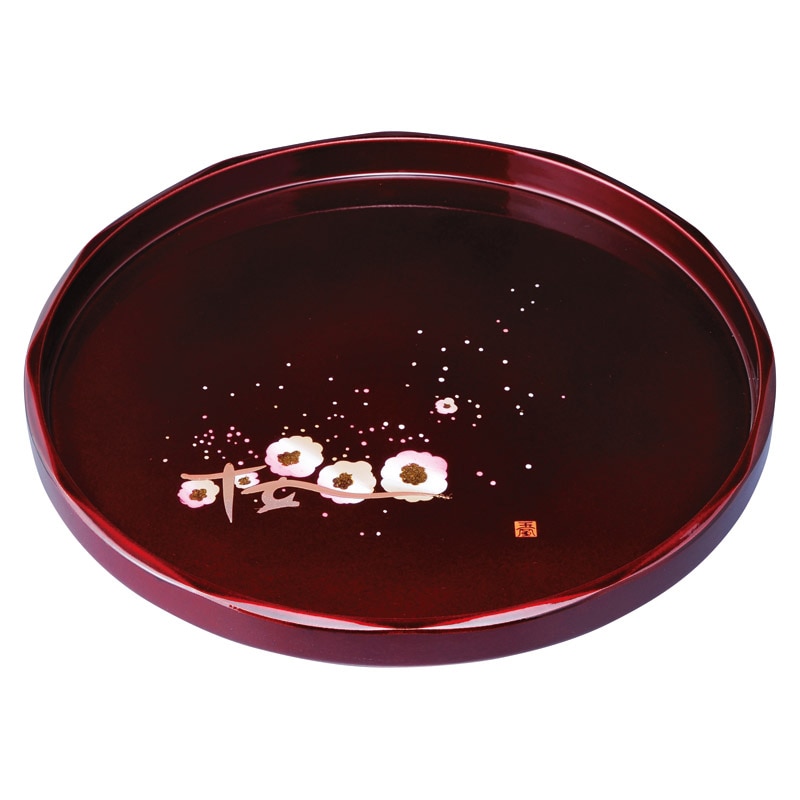紀州塗 玉虫塗 桜 10.0丸盆 ／プレゼント ギフト お盆・トレー 配膳用品・キッチンファブリック キッチン用品 お歳暮 お年賀 クリスマス ギフト