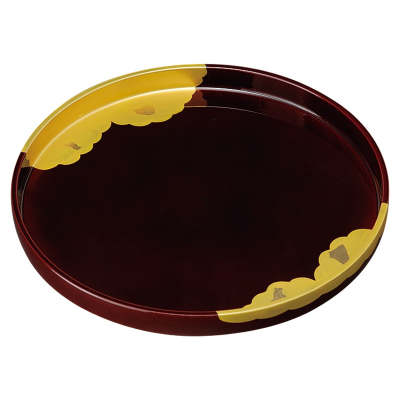 紀州塗 雲居路 8.0丸盆 ／プレゼント ギフト お盆・トレー 配膳用品・キッチンファブリック キッチン用品 お歳暮 お年賀 クリスマス ギフト