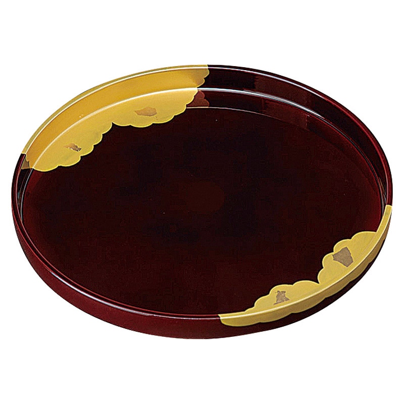 紀州塗 雲居路 10.0丸盆 ／プレゼント ギフト お盆・トレー 配膳用品・キッチンファブリック キッチン用品 お歳暮 お年賀 クリスマス ギフト