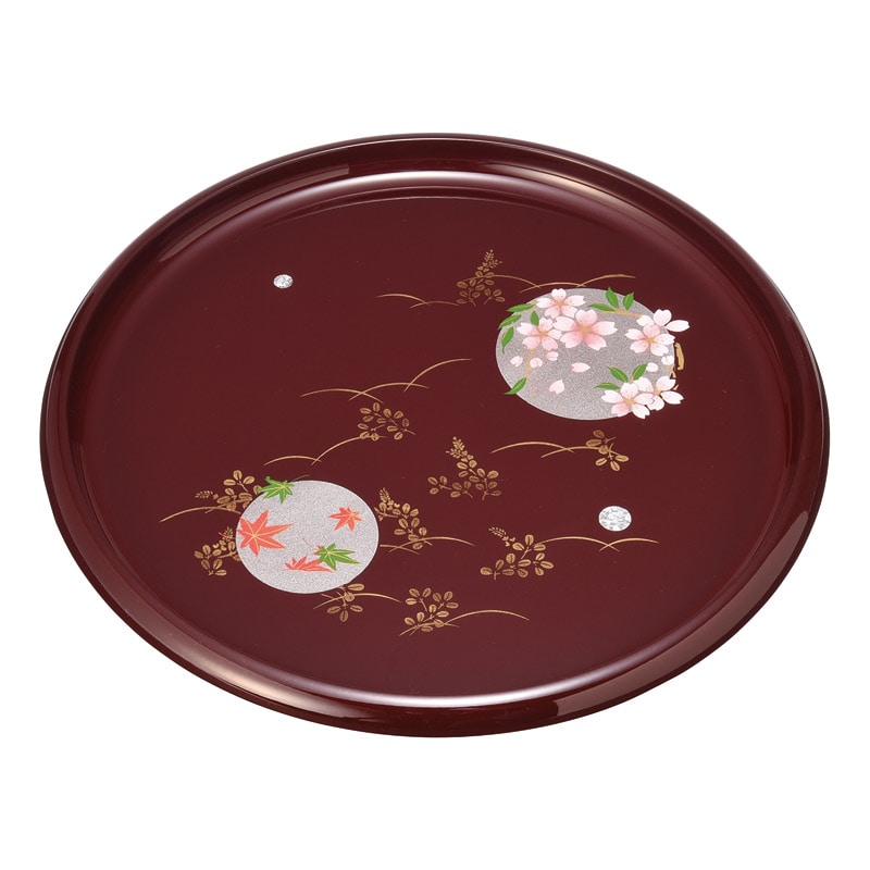 紀州塗 円華 8.0信貴丸盆 ／プレゼント ギフト お盆・トレー 配膳用品・キッチンファブリック キッチン用品 お歳暮 お年賀 クリスマス ギフト