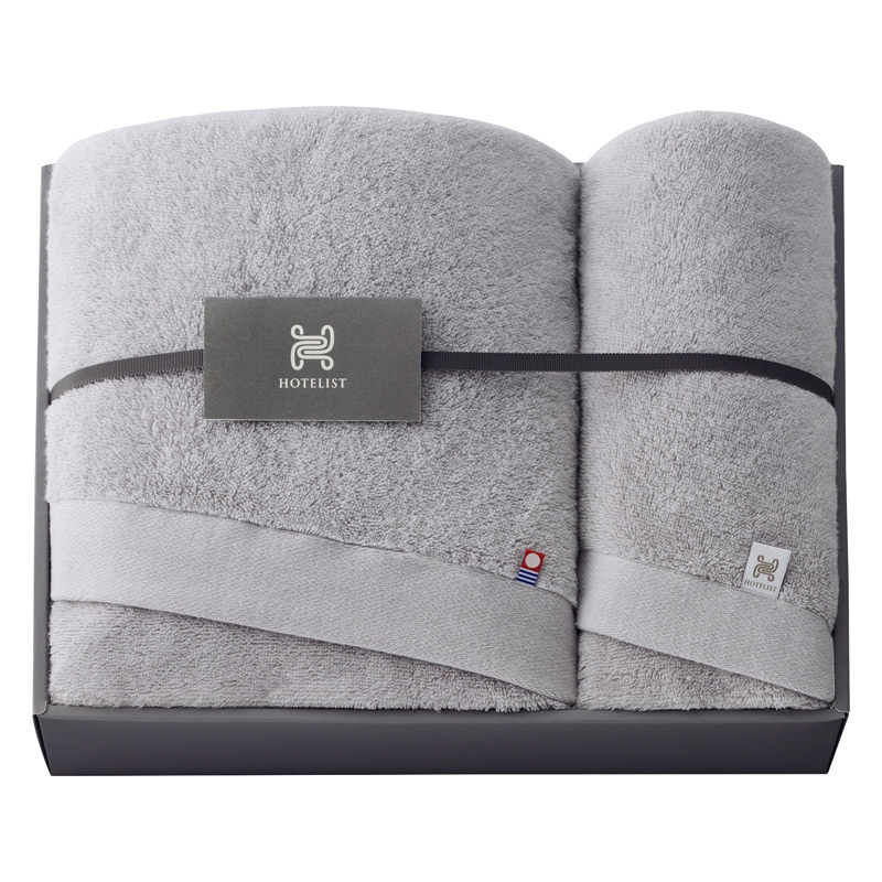今治タオル HOTELIST バス1P・フェイスタオル1P グレージュ /プレゼント ギフト タオル 日用品・ヘルスケア お歳暮 お年賀 クリスマス ギフト