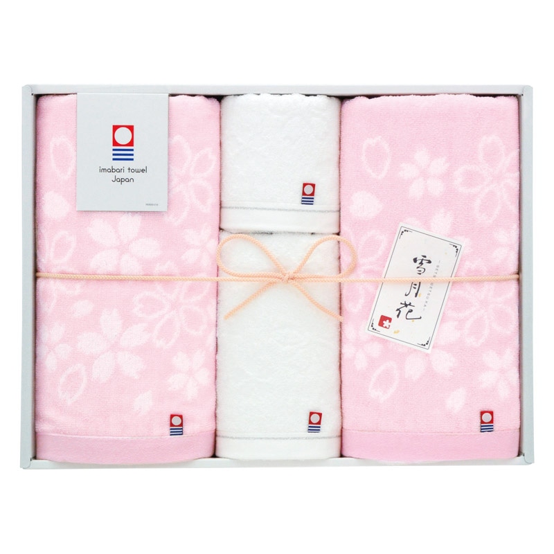 今治 雪月花(さくら) タオルセット /プレゼント ギフト タオル 日用品・ヘルスケア お歳暮 お年賀 クリスマス ギフト