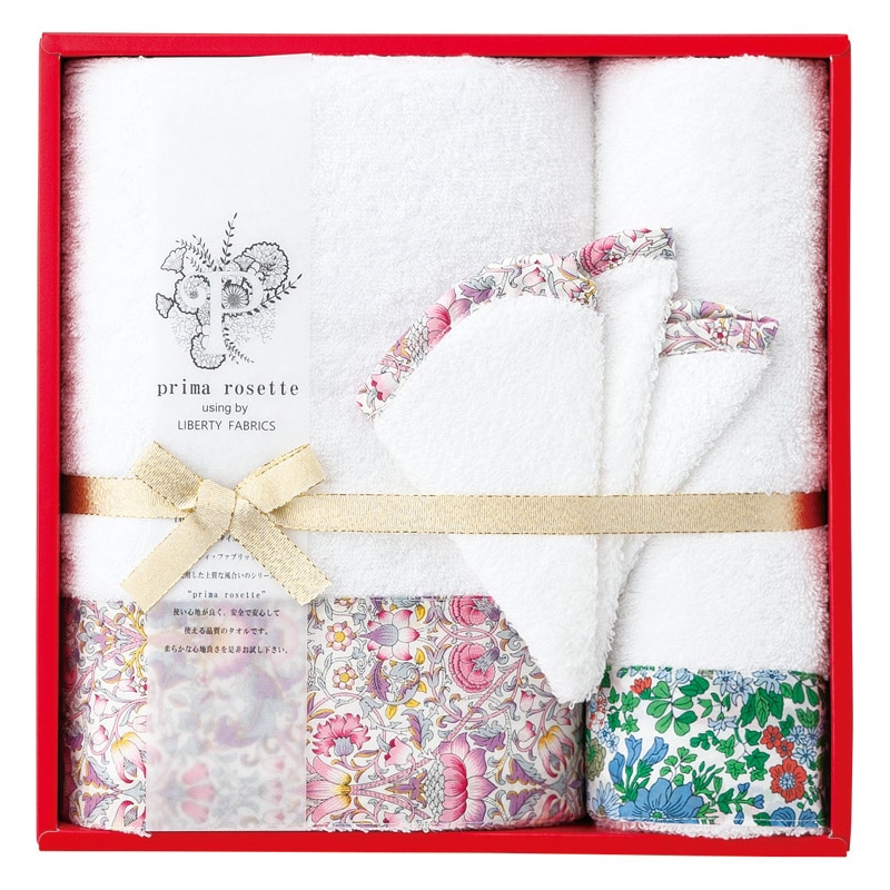 prima rosette using by LIBERTY FABRICS タオルセット /プレゼント ギフト タオル 日用品・ヘルスケア お歳暮 お年賀 クリスマス ギフト