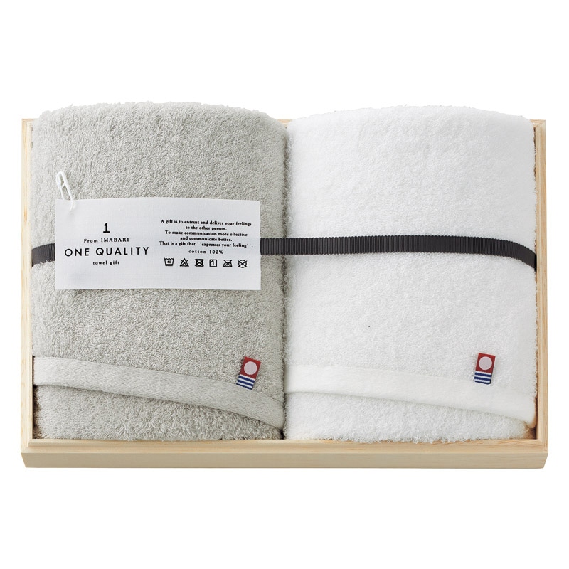 今治タオル ONE QUALITY フェイスタオル2P /プレゼント ギフト タオル 日用品・ヘルスケア お歳暮 お年賀 クリスマス ギフト