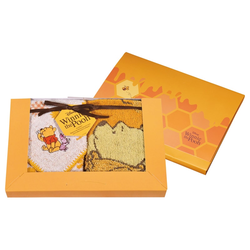 くまのプーさん ハニープランタン ウォッシュタオル2P ／プレゼント ギフト タオル 日用品・ヘルスケア お歳暮 お年賀 クリスマス ギフト