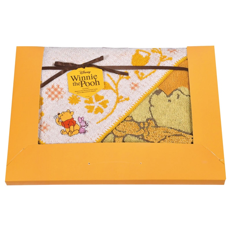 くまのプーさん ハニープランタン フェイス1P･ウォッシュタオル1P ／プレゼント ギフト タオル 日用品・ヘルスケア お歳暮 お年賀 クリスマス ギフト