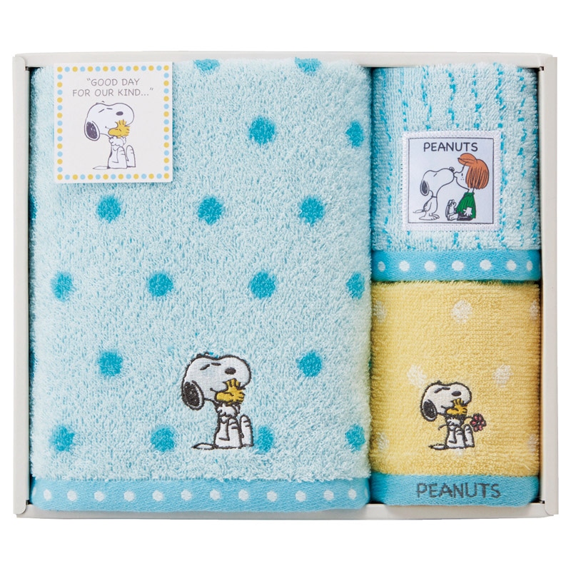 ピーナッツ スヌーピー ハグ バス1P･ウォッシュタオル2P ／プレゼント ギフト タオル 日用品・ヘルスケア お歳暮 お年賀 クリスマス ギフト
