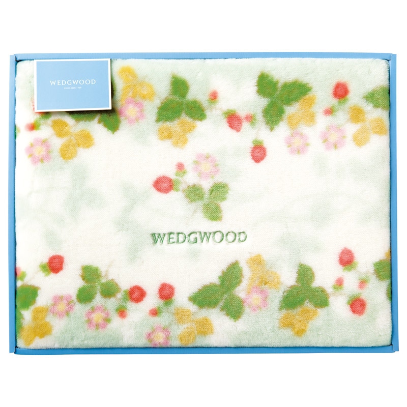 ウェッジウッド アクリルニューマイヤー毛布(毛羽部分) グリーン ／プレゼント ギフト 毛布・ブランケット 寝具 住まい・家具 お歳暮 お年賀 クリスマス ギフト