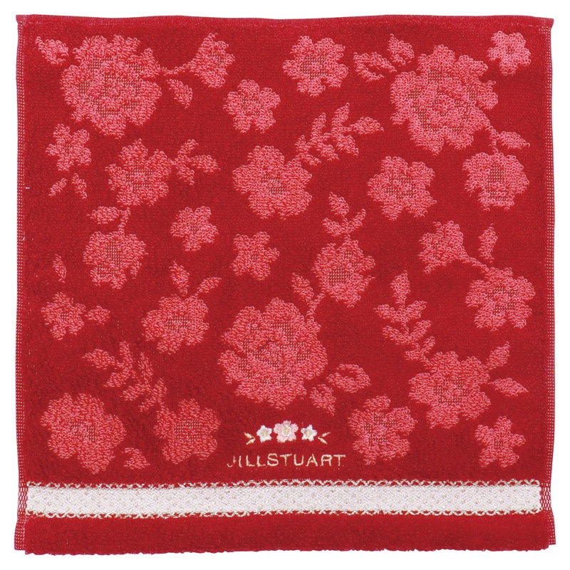 ジルスチュアート ポンポネ タオルハンカチ レッド /プレゼント ギフト ハンカチ・ハンドタオル バッグ・小物・雑貨 ファッション お歳暮 お年賀 クリスマス ギフト