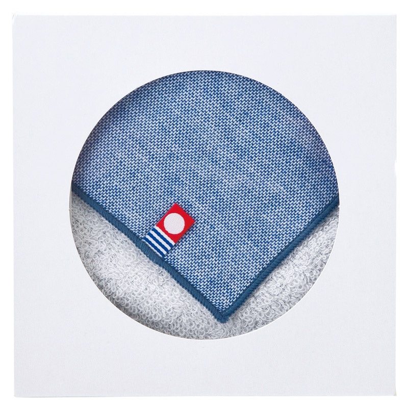 今治 ガーゼ&パイルミニハンカチ ネイビー ／プレゼント ギフト ハンカチ・ハンドタオル バッグ・小物・雑貨 ファッション お歳暮 お年賀 クリスマス ギフト