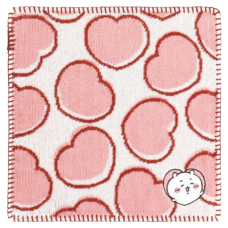 ちいかわ ハート タオルハンカチ ピンク ちいかわ ／プレゼント ギフト ハンカチ・ハンドタオル バッグ・小物・雑貨 ファッション お歳暮 お年賀 クリスマス ギフト