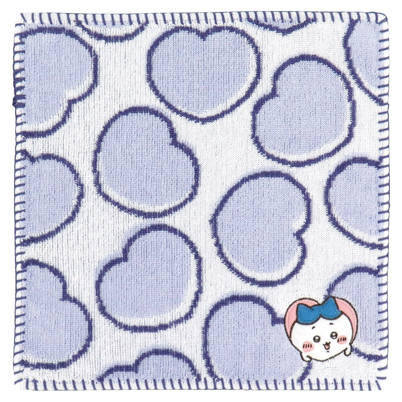 ちいかわ ハート タオルハンカチ ブルー ハチワレ ／プレゼント ギフト ハンカチ・ハンドタオル バッグ・小物・雑貨 ファッション お歳暮 お年賀 クリスマス ギフト