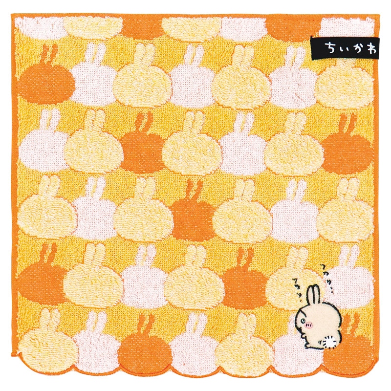 ちいかわ おかお タオルハンカチ イエロー うさぎ /プレゼント ギフト ハンカチ・ハンドタオル バッグ・小物・雑貨 ファッション お歳暮 お年賀 クリスマス ギフト