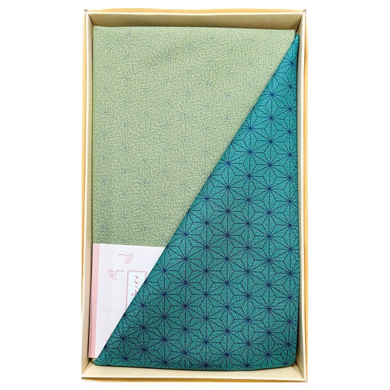 尺三巾一越織両面染 ブルー/ヒワ /プレゼント ギフト 風呂敷 冠婚葬祭 日用品・ヘルスケア お歳暮 お年賀 クリスマス ギフト